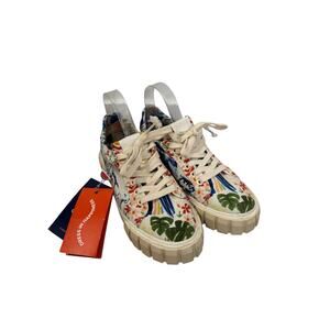 FARM Rio Sneakers Womens 8 Copacabana Flatform Platform Canvas Tropical NWT